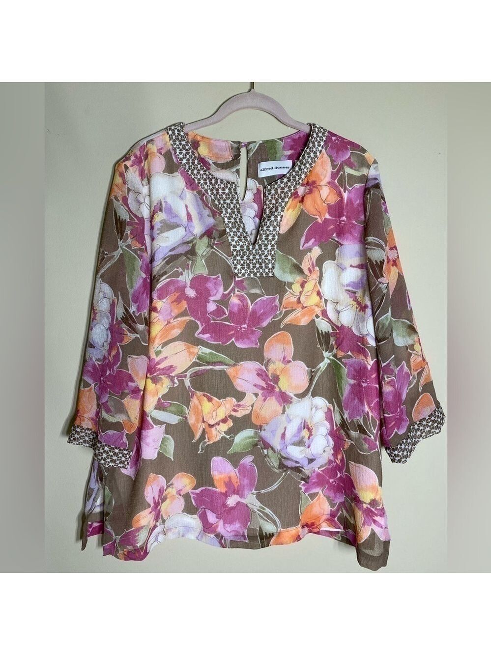 Alfred Dunner Floral Design Blouse 14